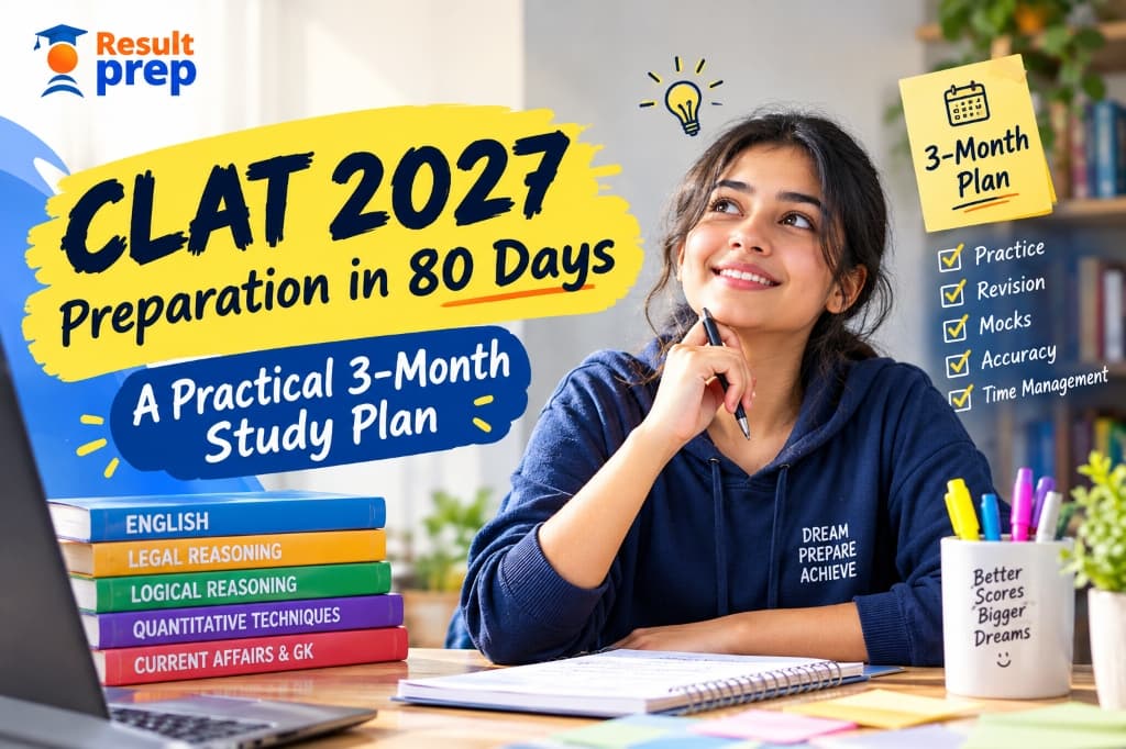 CLAT 2027 Preparation in 80 Days: A Practical 3-Month Study Plan