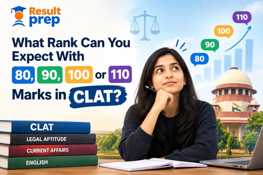 What Rank Can You Expect With 80, 90, 100 or 110 Marks in CLAT?