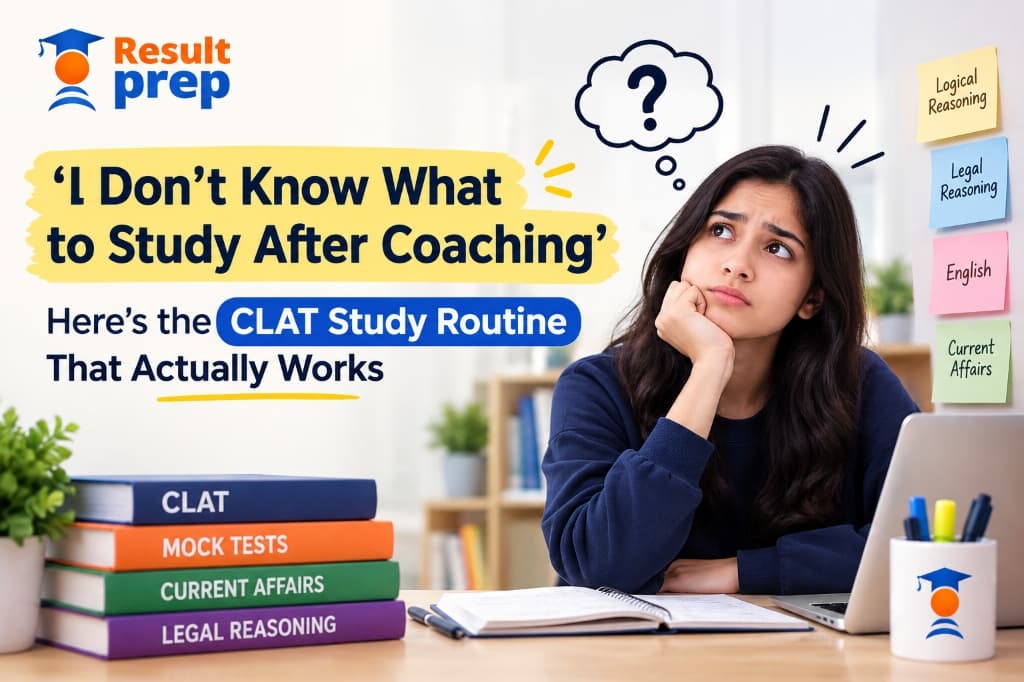 "I Don't Know What to Study After Coaching." Here's the CLAT Study Routine That Actually Works.