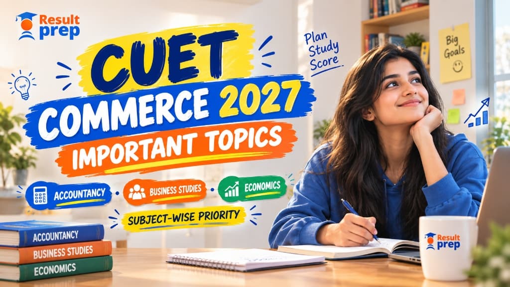 CUET Commerce Important Topics 2027: Subject-Wise Chapters to Prioritize