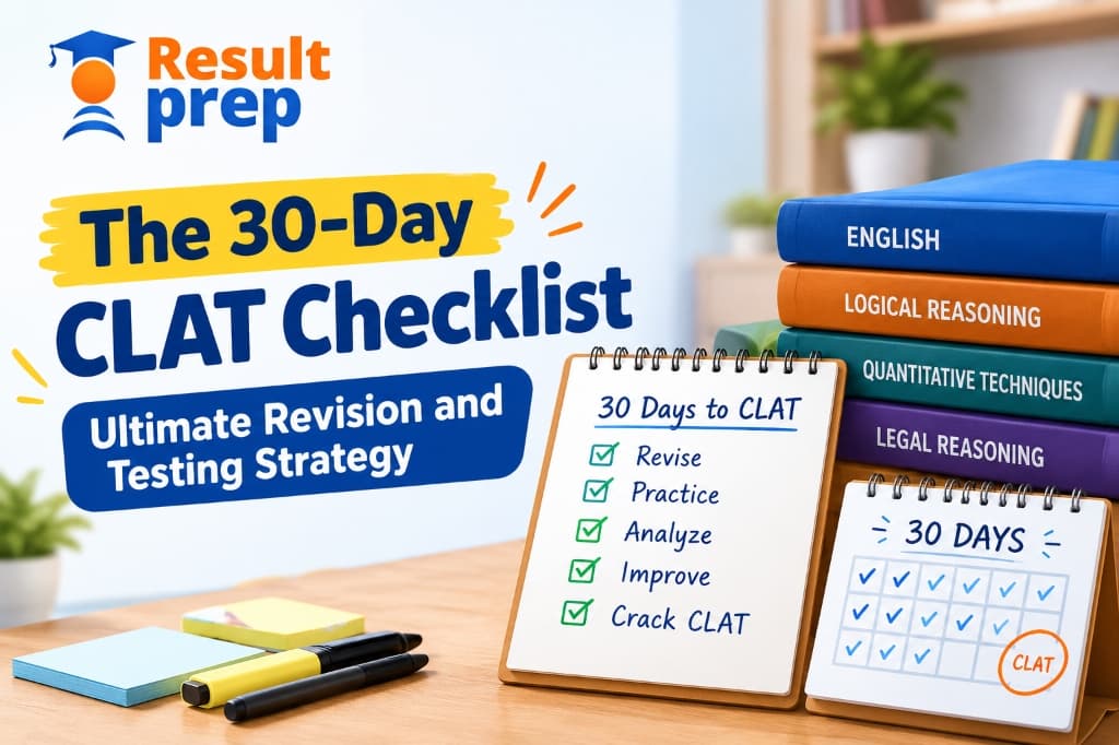 The 30-Day CLAT Checklist: Ultimate Revision and Testing Strategy