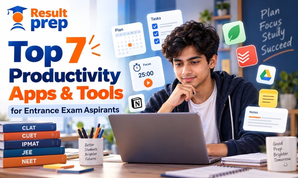 Top 7 Productivity Apps and Tools for Entrance Exam Aspirants